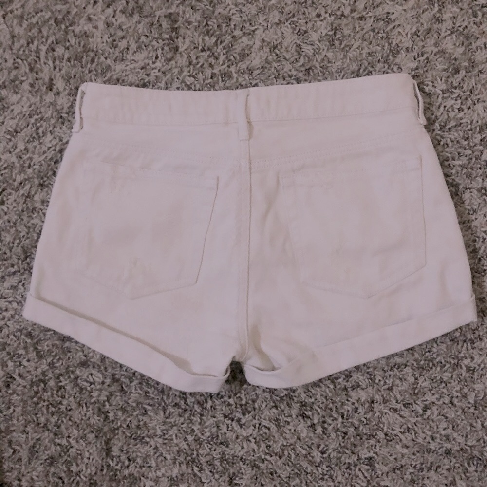 Pacsun cream denim shorts